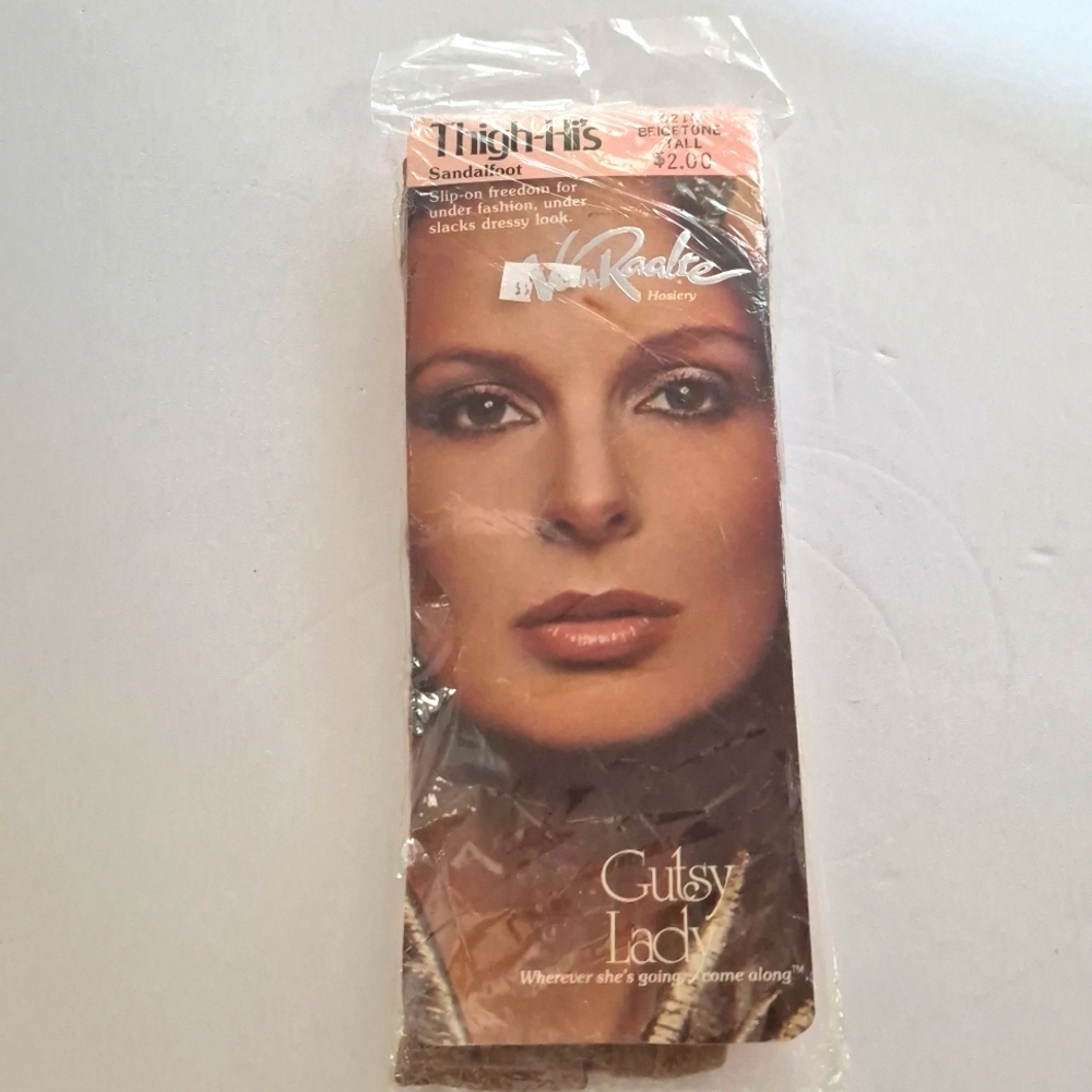 Vintage Gusty Lady Tan Sandal foot Thigh Highs